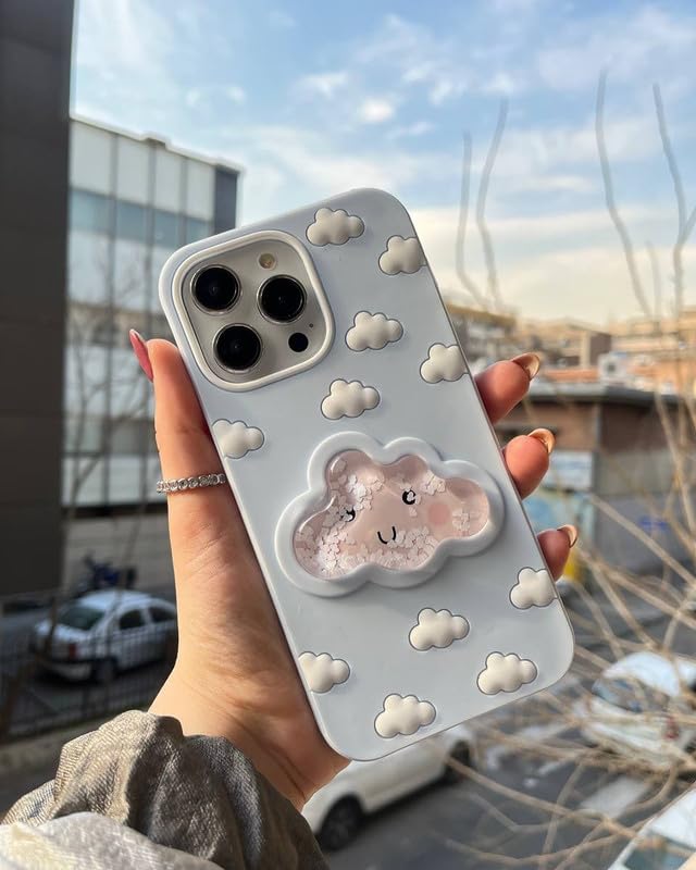 Aqua Floating Adorable 3D Cloud Case (New Arrival) - Image 3
