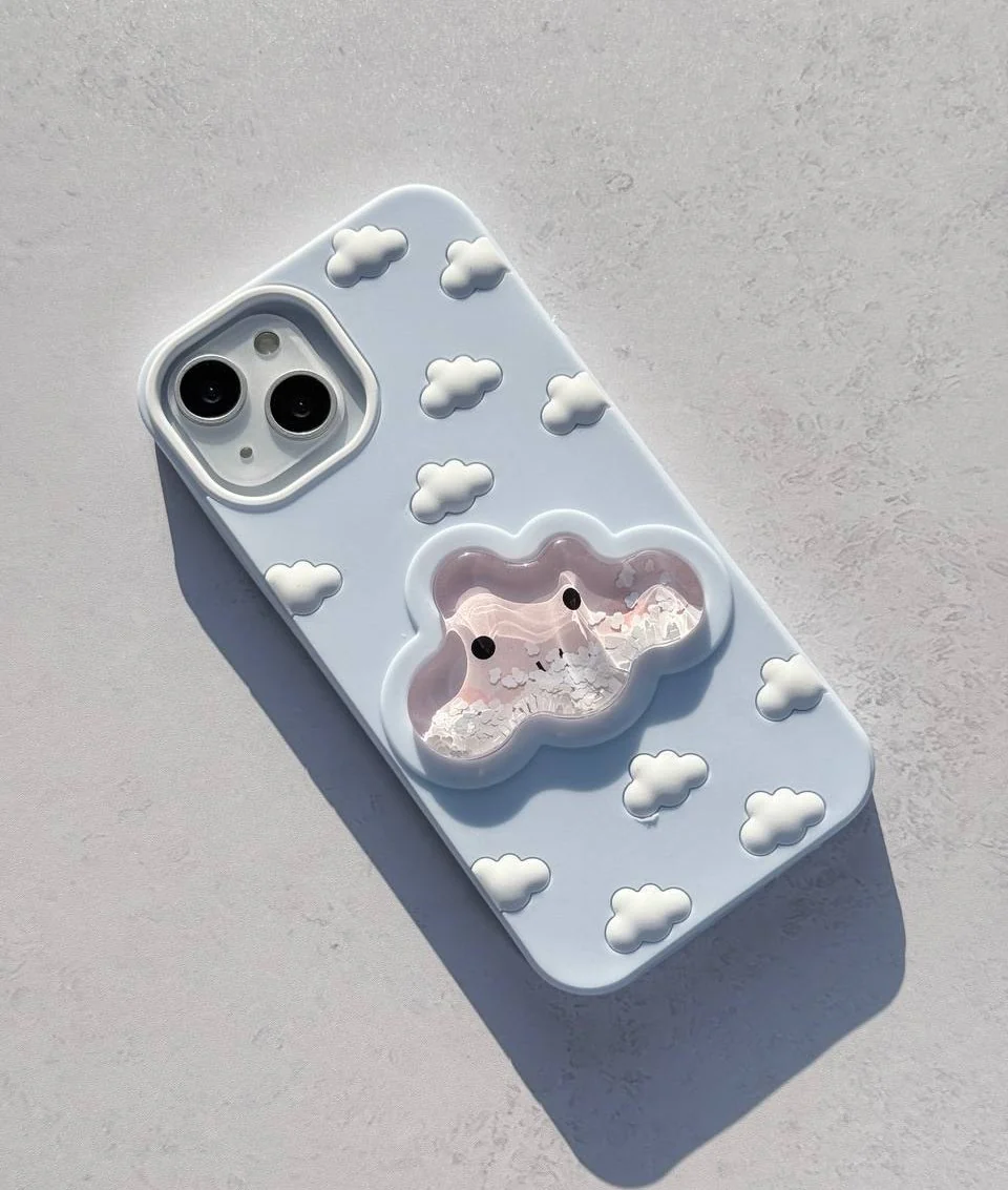 Aqua Floating Adorable 3D Cloud Case (New Arrival) - Image 4