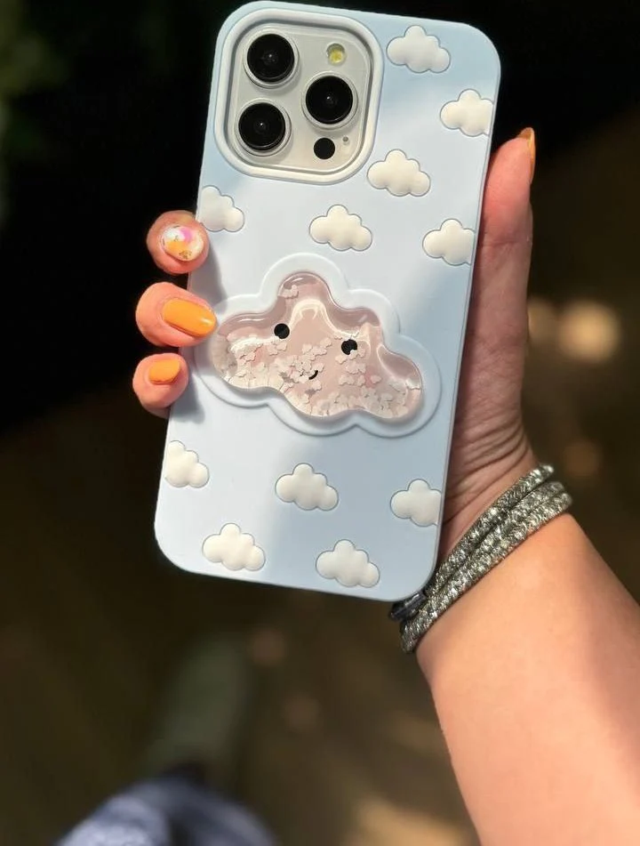 Aqua Floating Adorable 3D Cloud Case (New Arrival) - Image 5