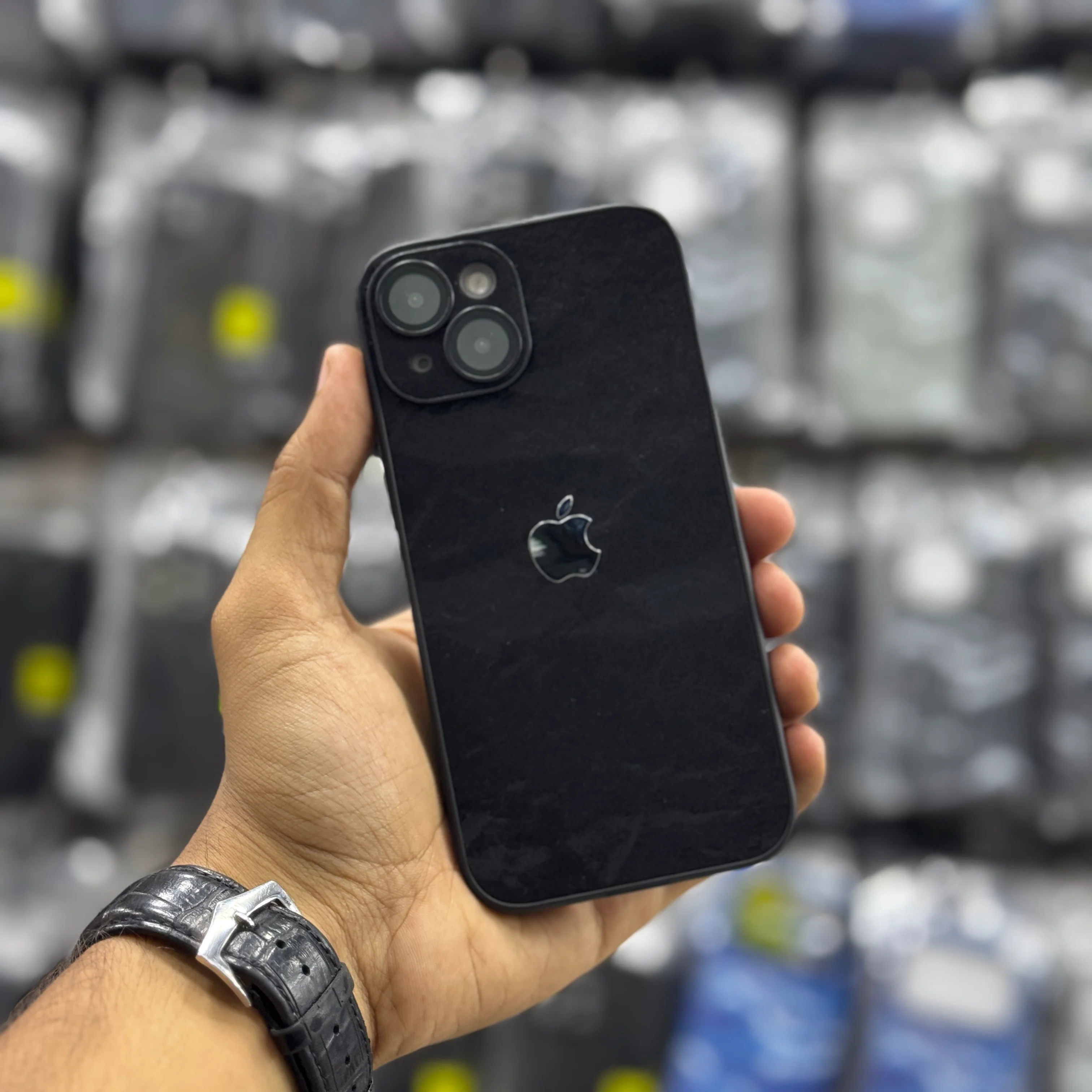 Black Velvet Alcantara Textured Case Premium Quality - Image 3