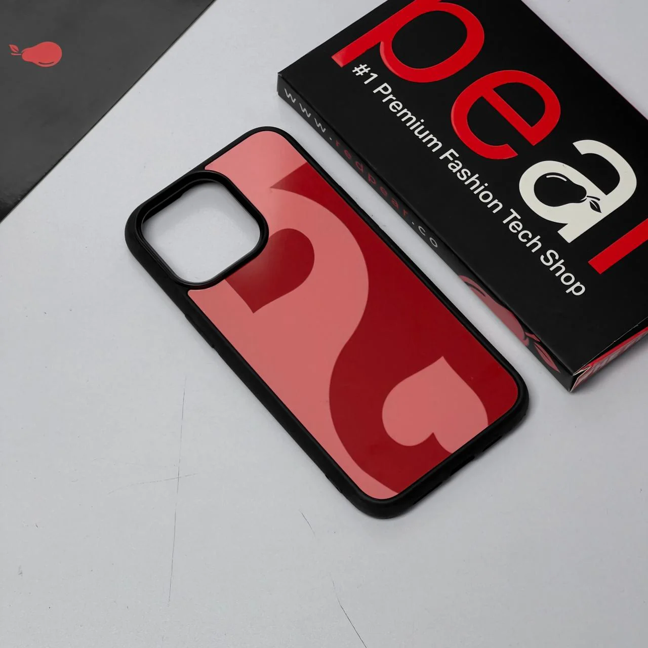 iPhone 15 Pro Max Pink & Red Hearts Glossy Case (RPS)