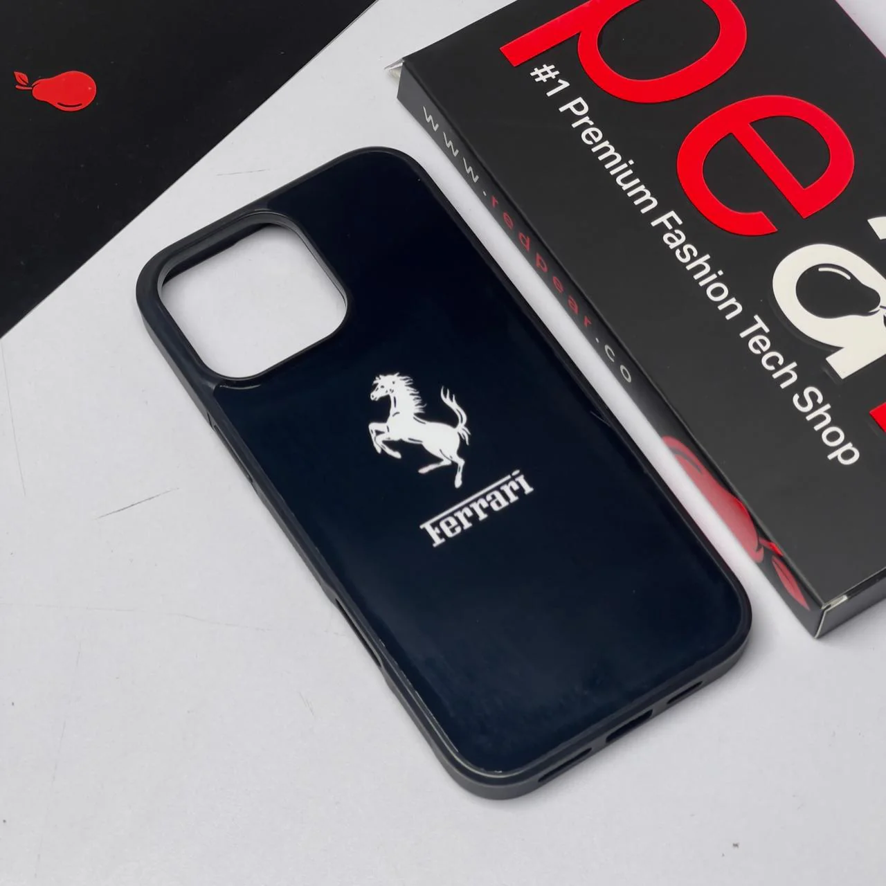 iPhone 16 Pro Max Black Ferrari Glossy Case (RPS)