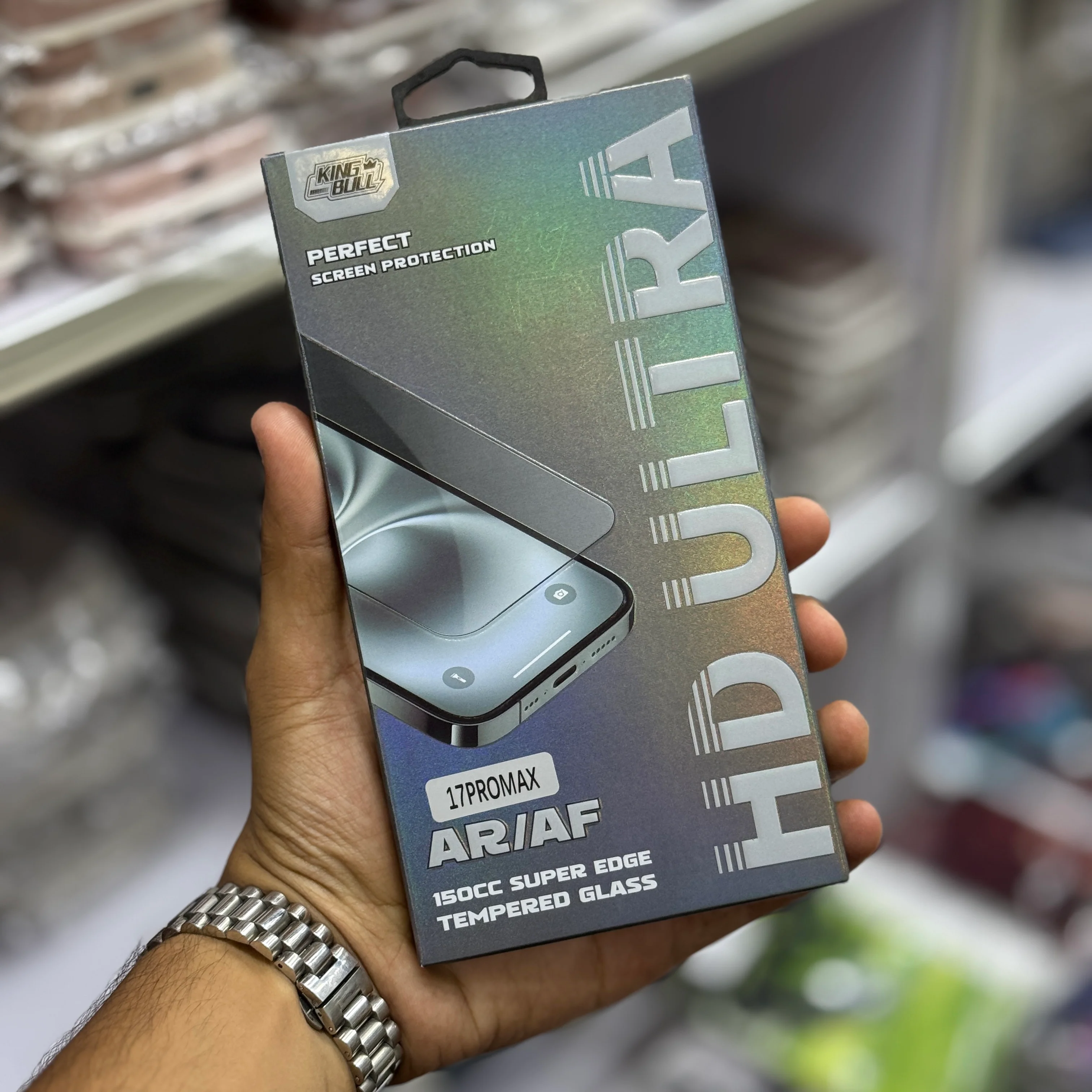 KING BULL AR/AF Tempered Glass Screen Protector Premium Quality 150cc super edge - Image 3