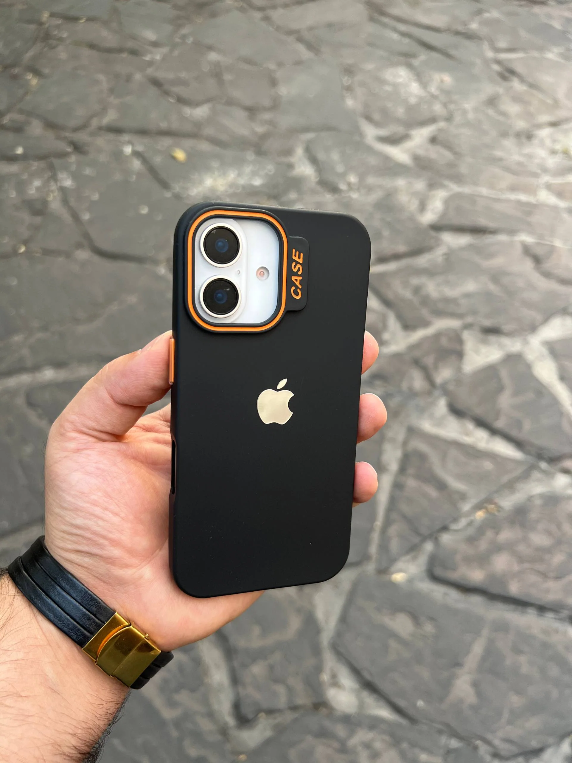 Orange Line Mint Black Case Premium Quality - Image 4