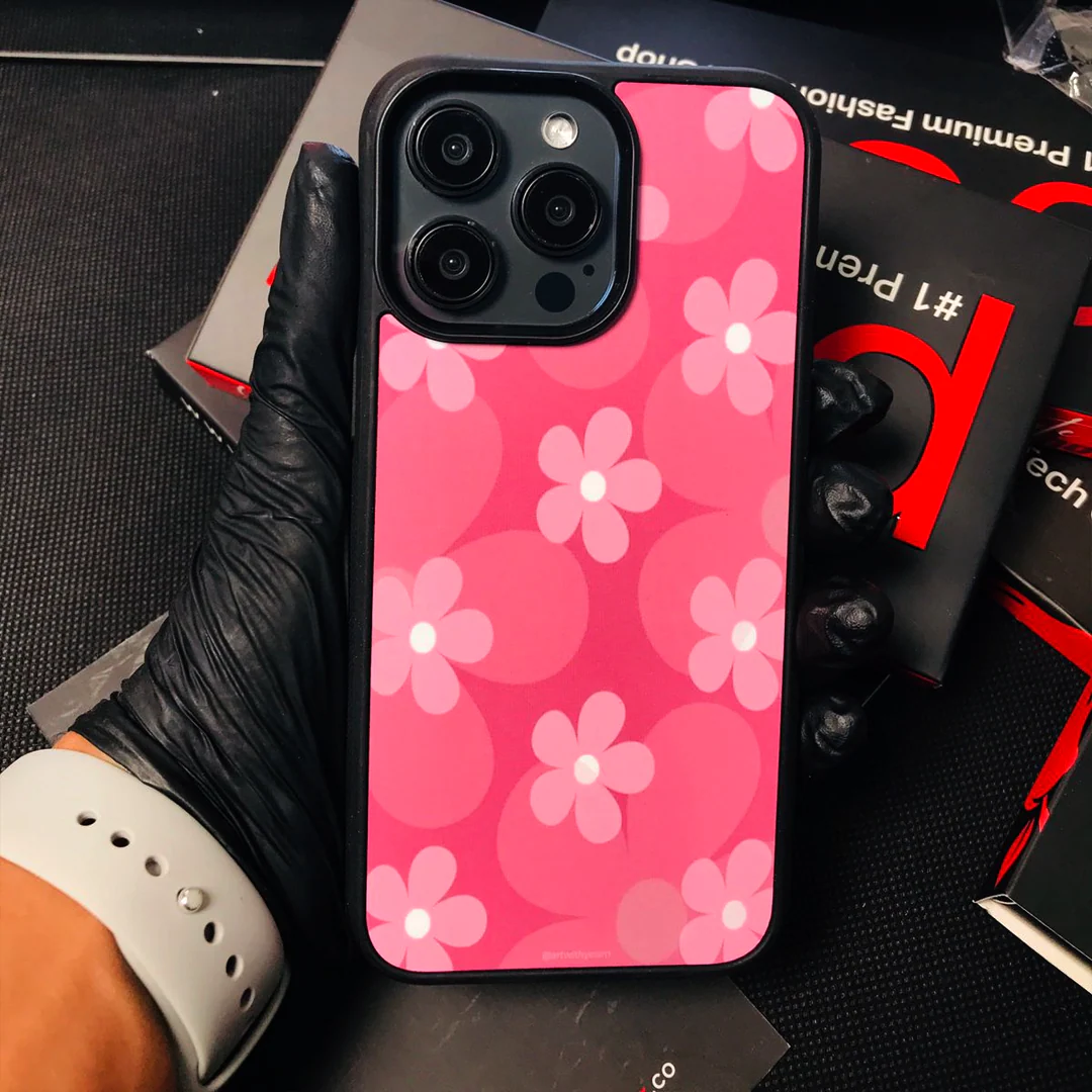 Pink Glossy Flowers Case - Image 2