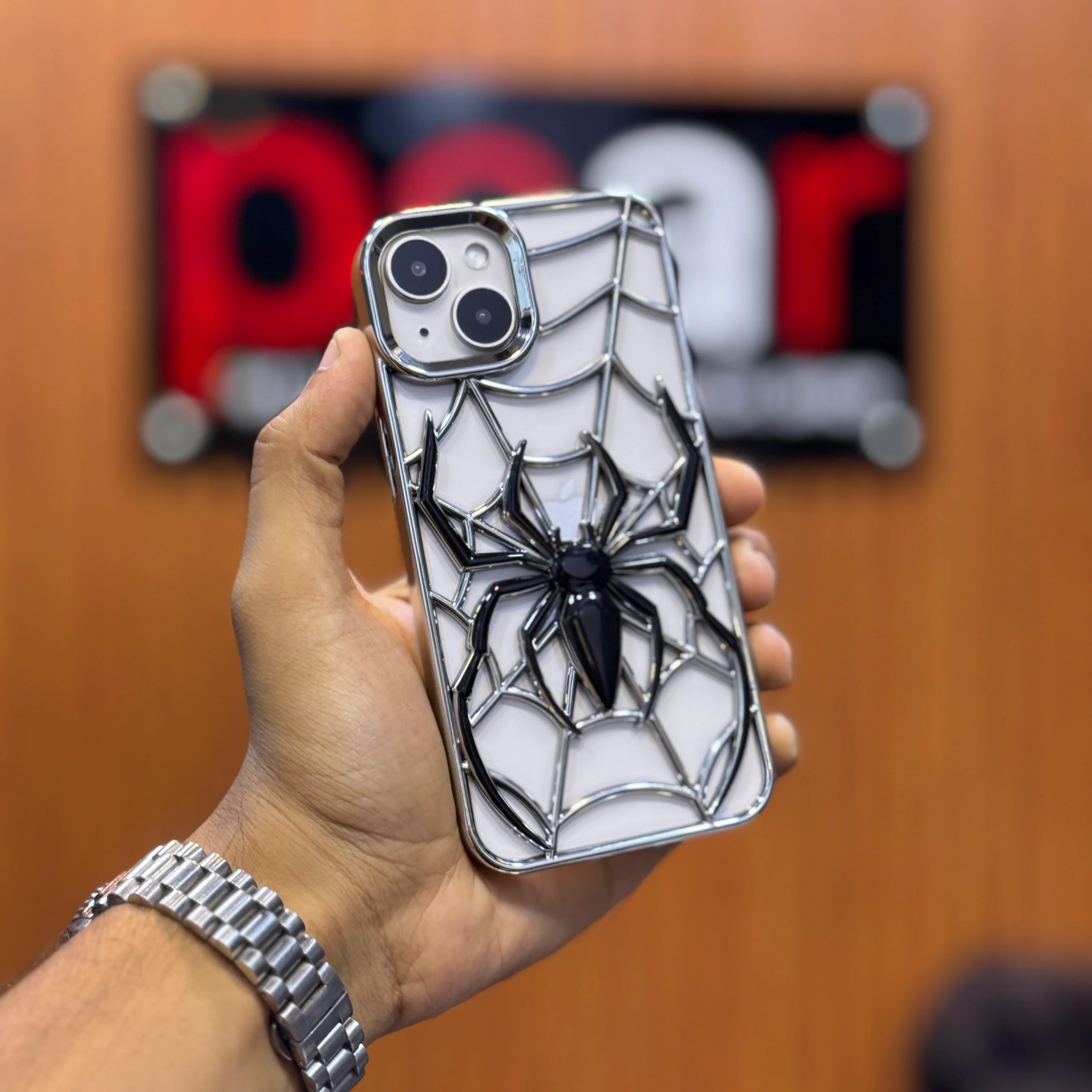 Spider Themed Two Tone Electroplated Premium 3D Case