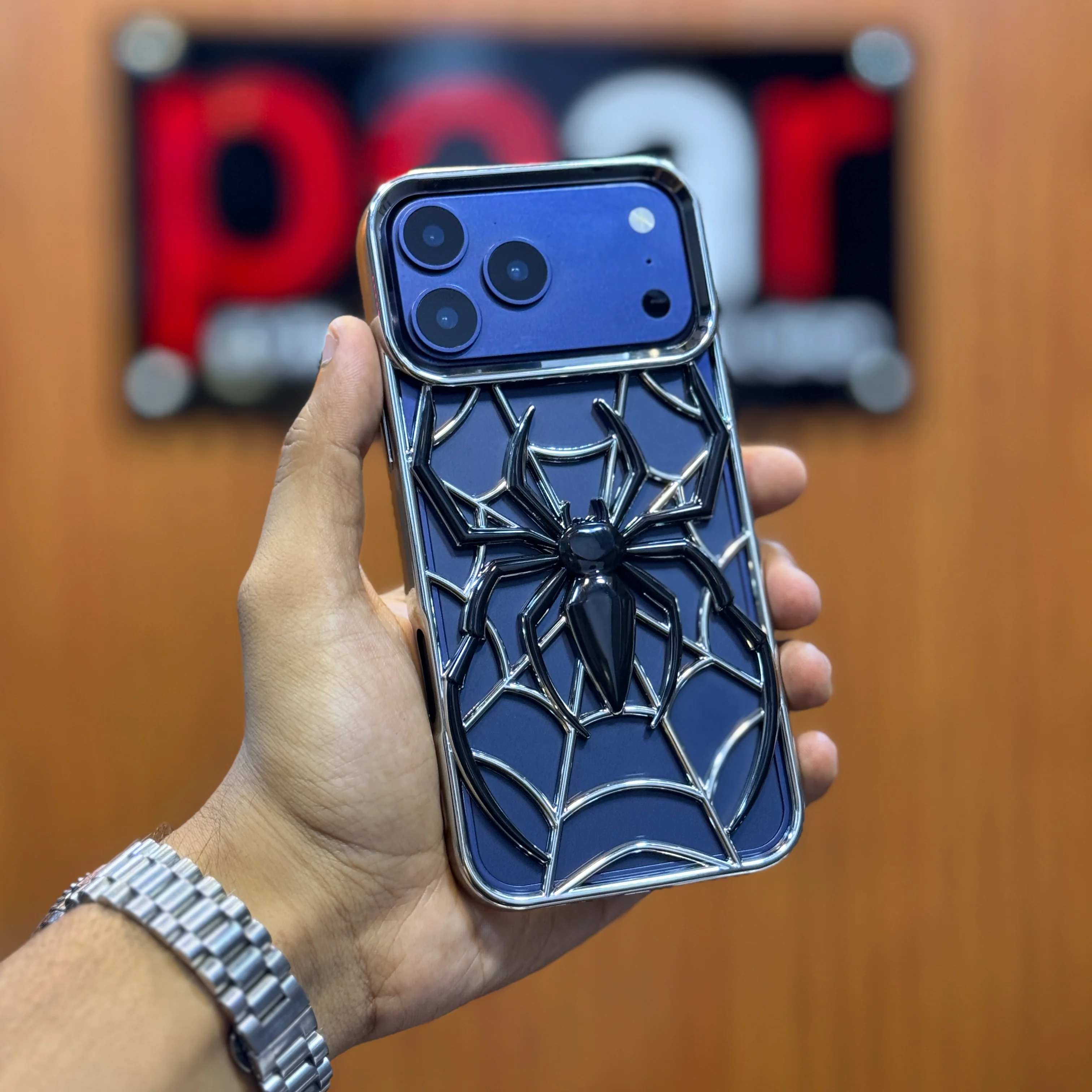 Spider Themed Two Tone Electroplated Premium 3D Case - Image 2
