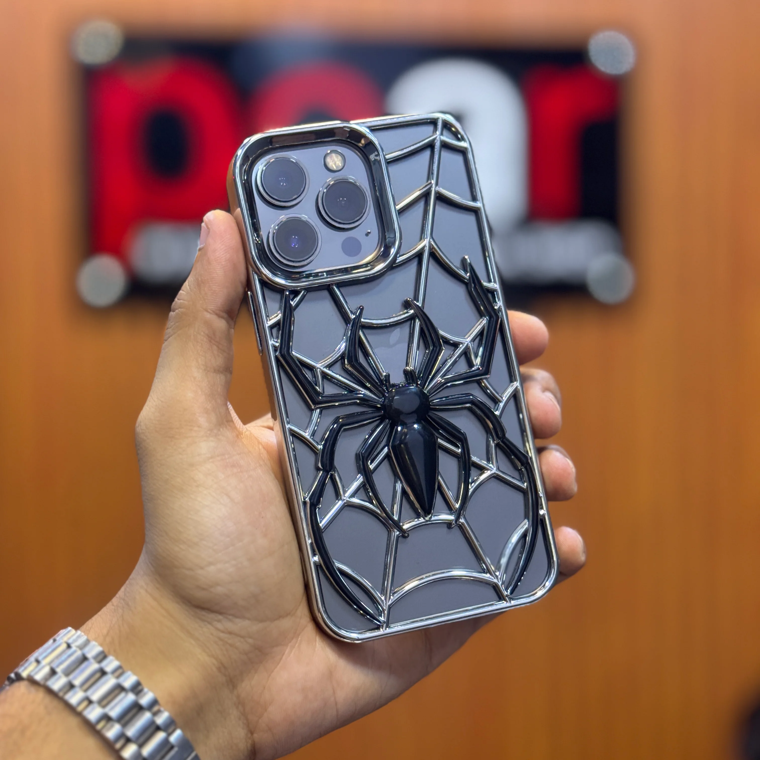 Spider Themed Two Tone Electroplated Premium 3D Case - Image 3